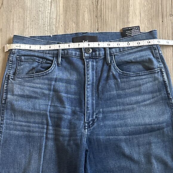 3 X 1 Leia Cotton/Tencel Wide Leg Side Slit Light Wash Jeans Made In USA Size 29 - Picture 6 of 9